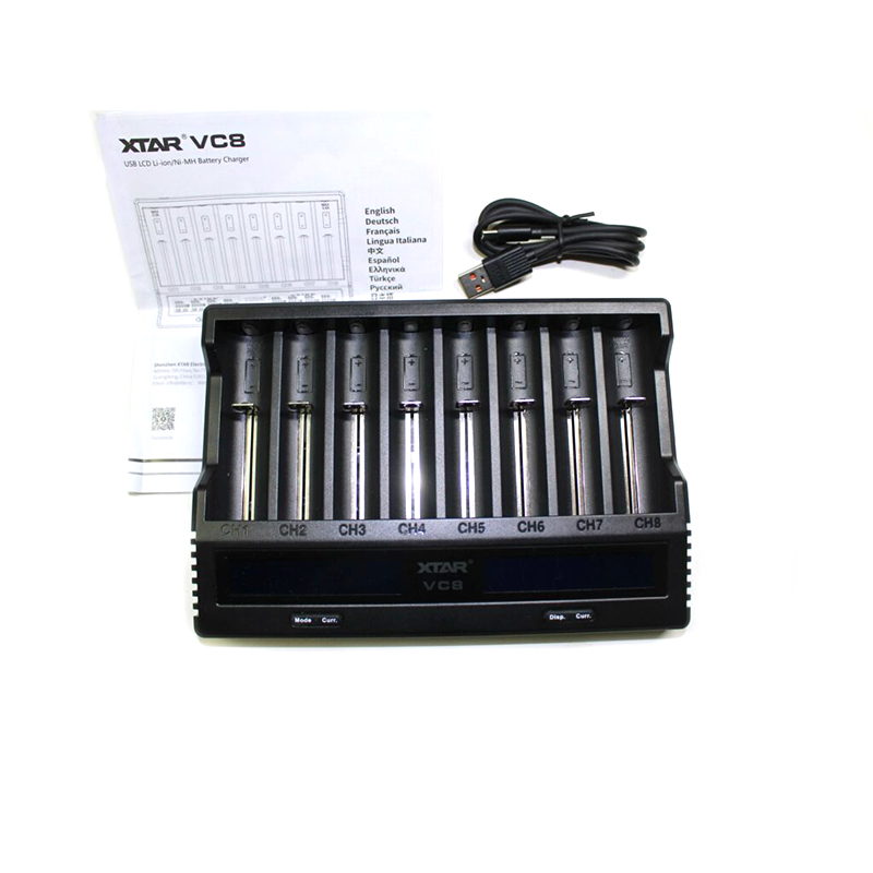 XTAR VC8 8 Bay Smart Li-ion Battery Charger