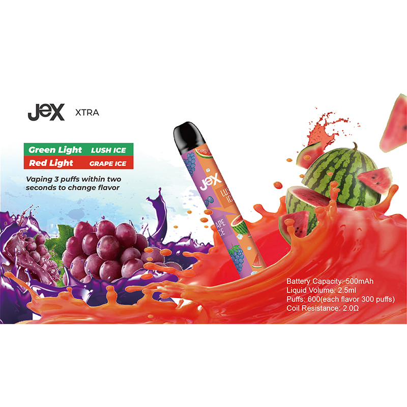 JeX XTRA Disposable Vape Device Dual Flavor 600 Puffs 500mAh