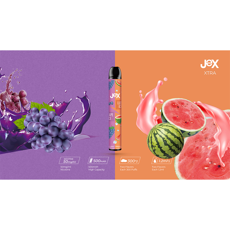 JeX XTRA Disposable Vape Device Dual Flavor 600 Puffs 500mAh