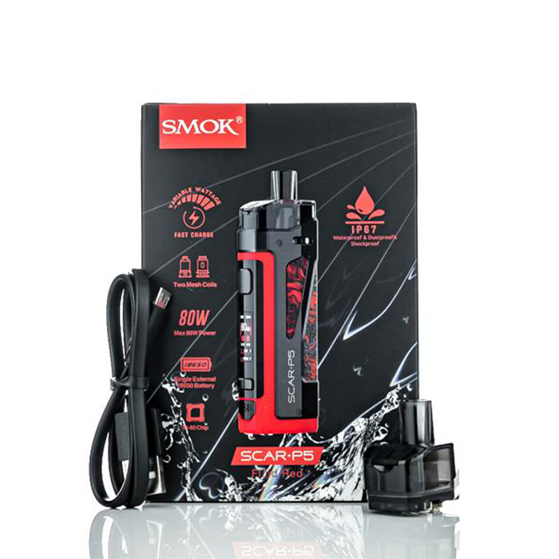 SMOK Scar P5 Pod Mod Kit 80W External 18650 Battery