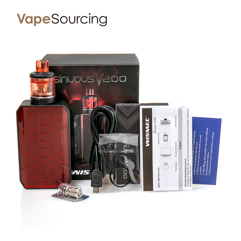 WISMEC SINUOUS V200 Kit 200W with Amor NSE Tank