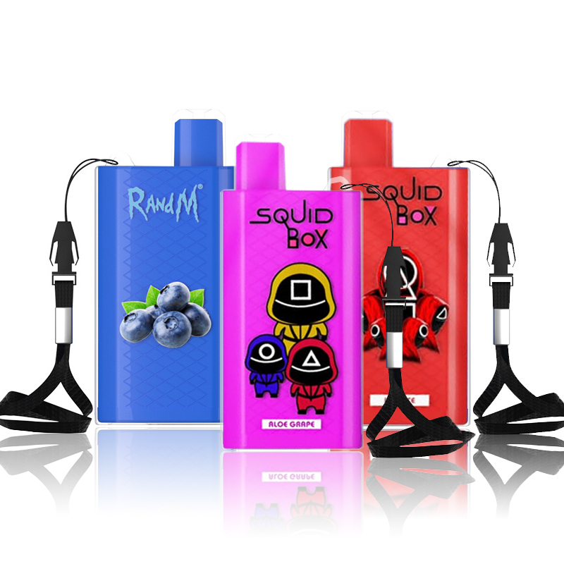 R and M Squid Box 5200 Puffs Rechargeable Disposable Kit 12ml