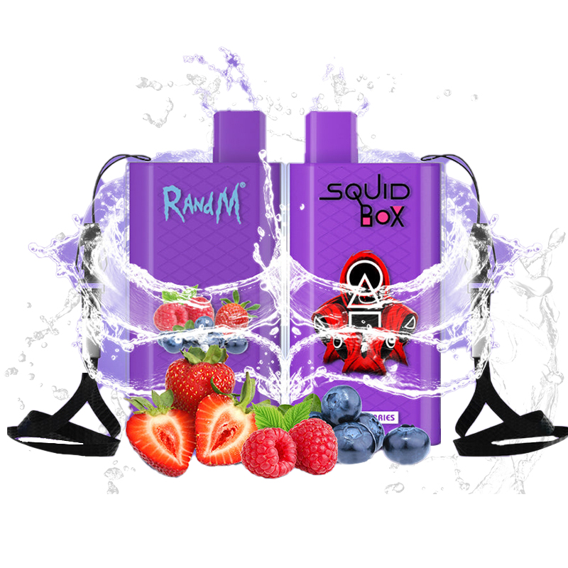 R and M Squid Box 5200 Puffs Rechargeable Disposable Kit 12ml