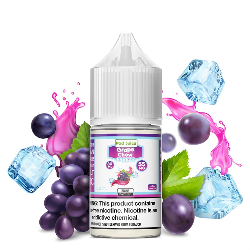 Pod Juice Salts Series Grape Chew Freeze Tobacco-Free E-juice 30ml