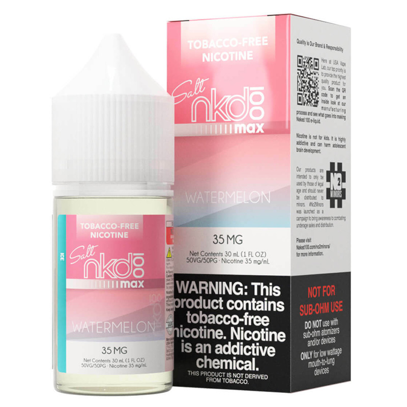 Naked 100 MAX Watermelon Ice Salt Tobacco Free Nic...