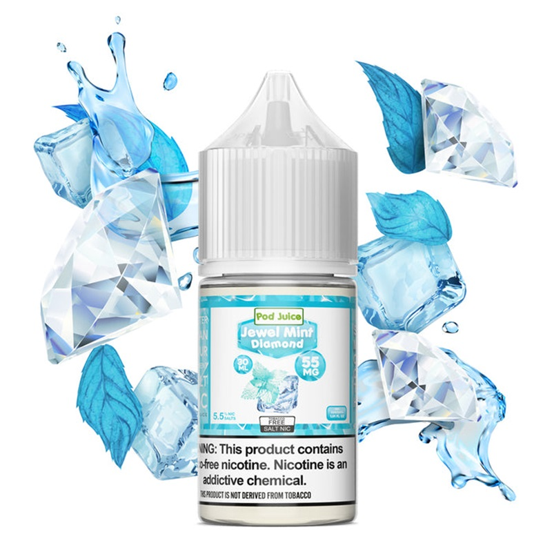 Pod Juice Salt Jewel Mint Diamond Tobacco-Free E-juice 30ml