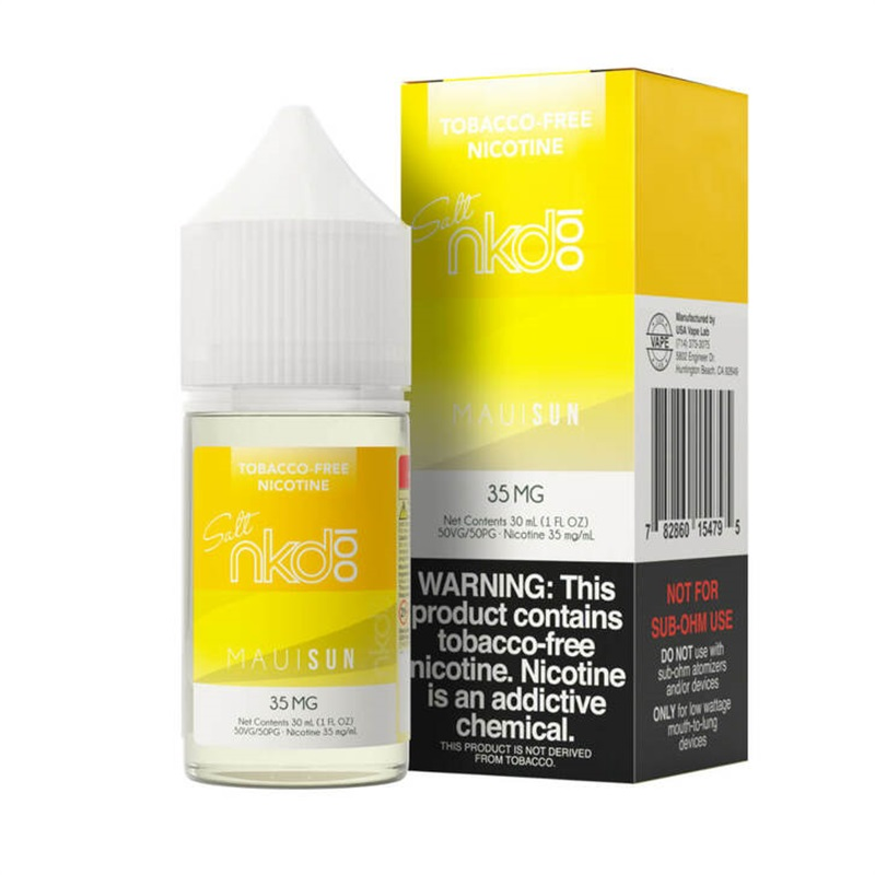 Naked Tobacco Free Nicotine Salt Series Maui Sun E-juice 30ml