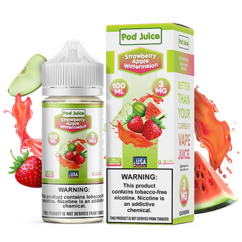 Pod Juice Strawberry Apple Watermelon E-juice 100ml