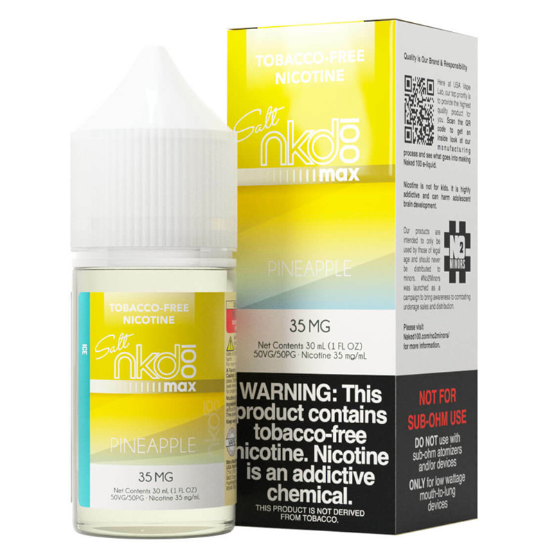 Naked 100 MAX Pineapple Ice Tobacco-Free Nicotine Salt E-Juice 30ml