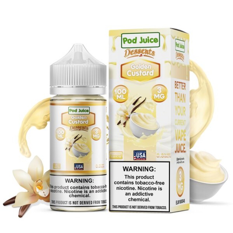 Pod Juice Golden Custard E-juice 100ml