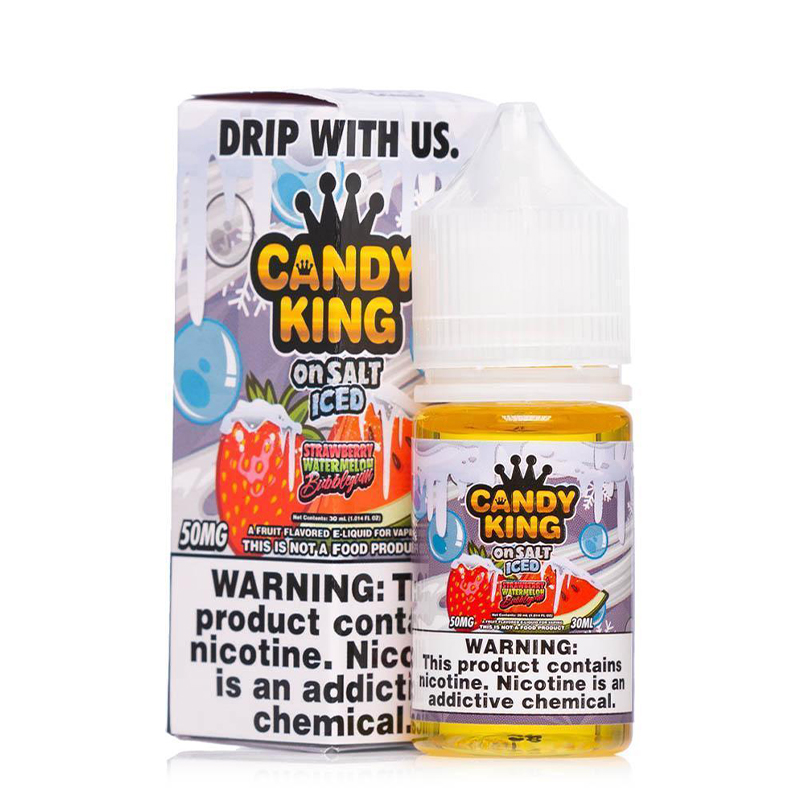 Candy King On Salt Iced Strawberry Watermelon Bubblegum E-juice 30ml