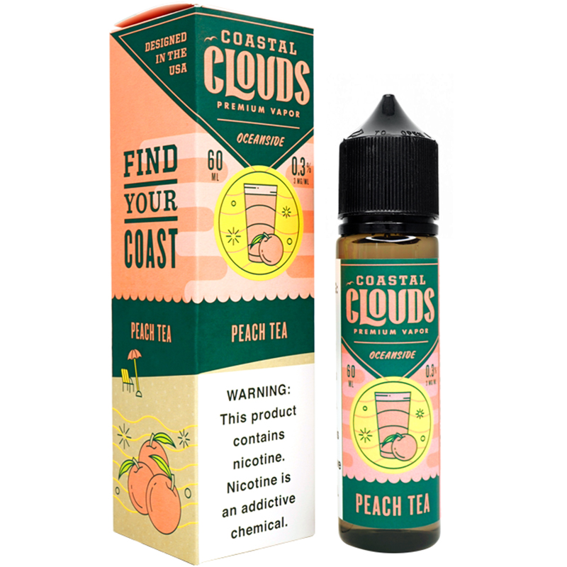 Coastal Clouds Oceanside Peach Tea E-juice 60ml