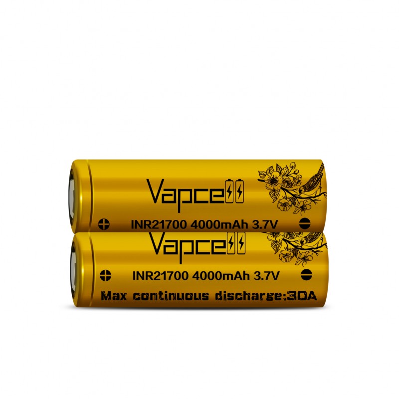 Vapcell INR 21700 Battery 3.7V 30A 4000mAh