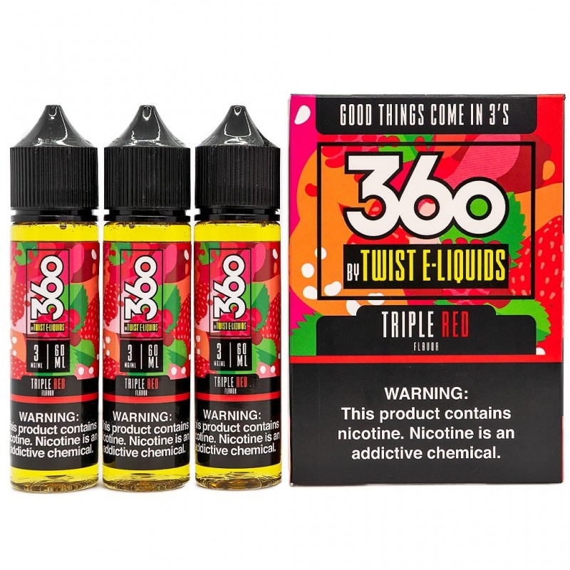 Twist 360 Triple Red E-Juice (3x60ml)