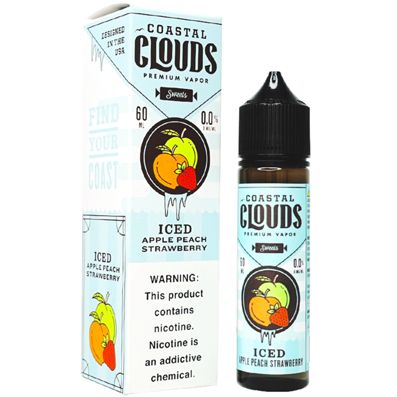 Coastal Clouds Sweets Iced Apple Peach Strawberry E-juice 60ml