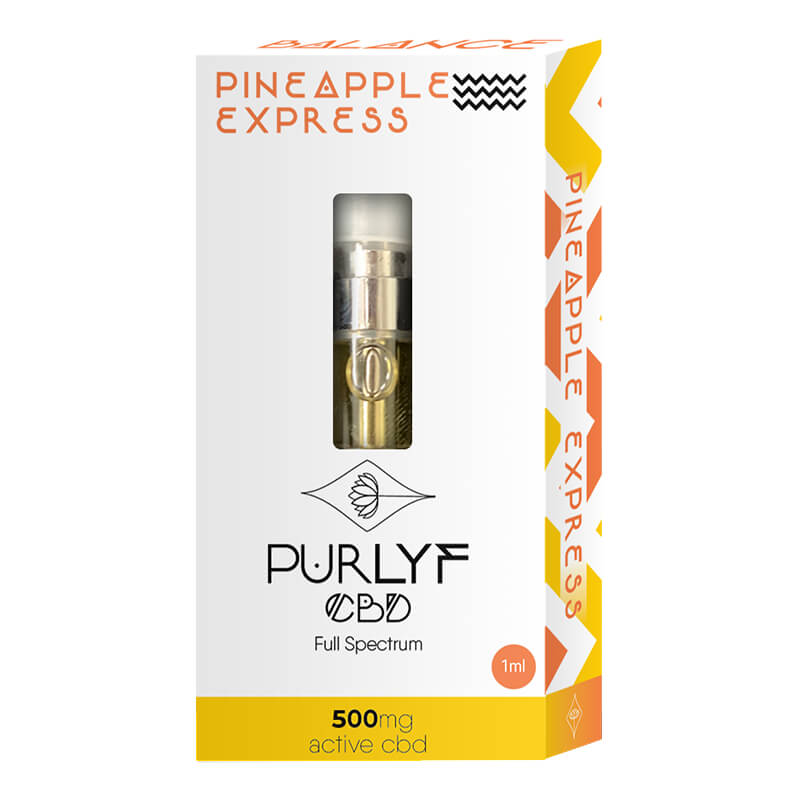 Purlyf CBD Balance Pineapple Express CBD Cartridge 500mg 1ml