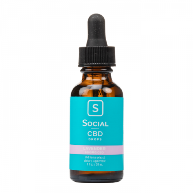 Social CBD Lavender Isolate CBD Oil Drops