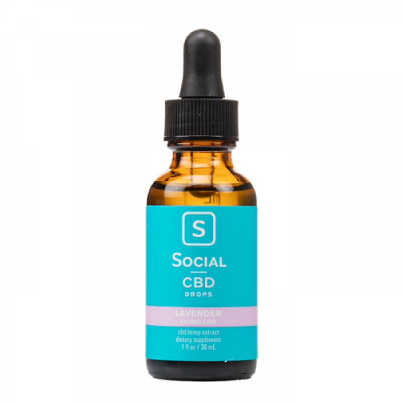 Social CBD Lavender Isolate CBD Oil Drops