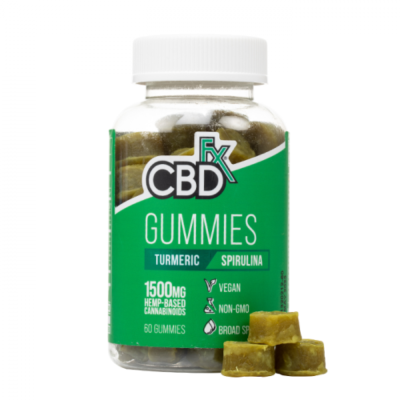 CBDfx CBD Gummies With Turmeric And Spirulina 1500...