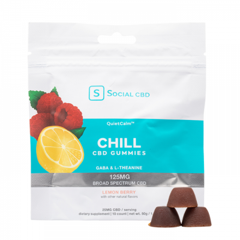 Social CBD Lemon Berry Chill Broad Spectrum CBD Gummy 125mg